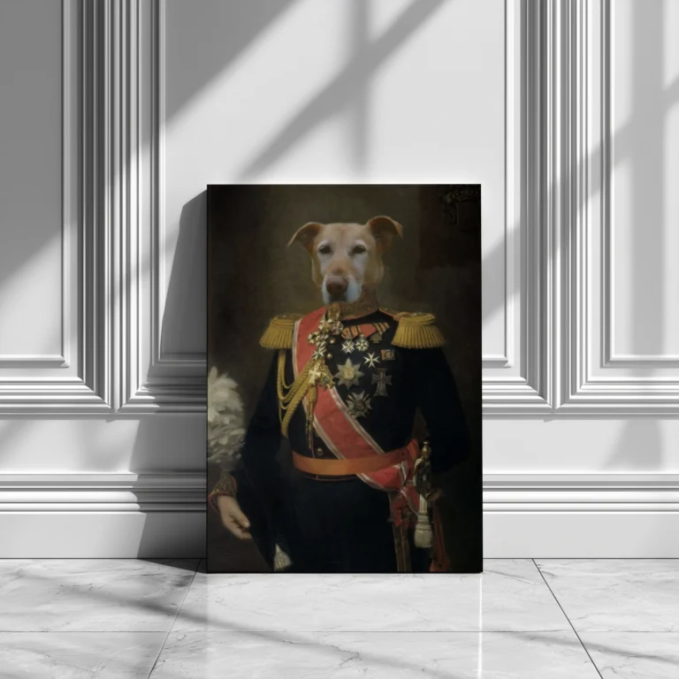 portret psa na płótnie - DOGenerał portret psa na zamówienie