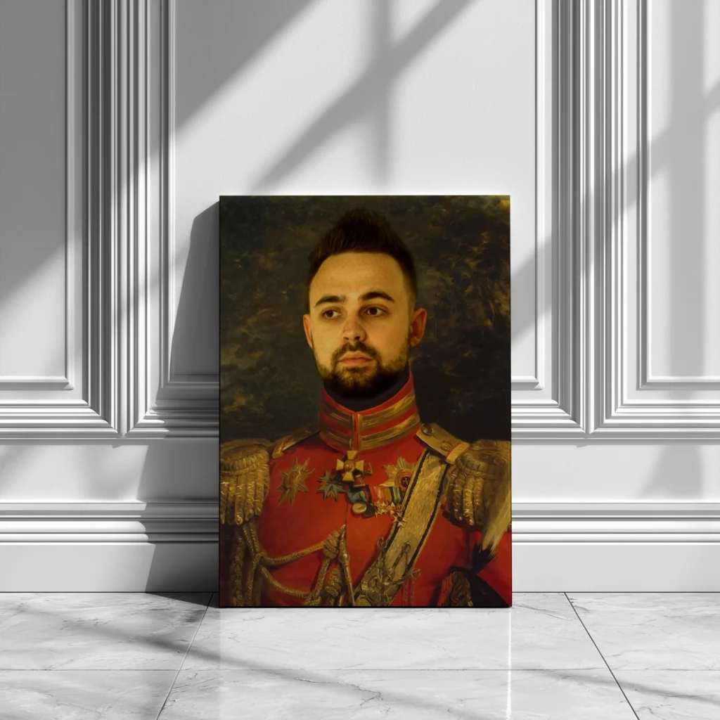 królewski portret personalizowany - Lord Wojny prezent dla chłopaka