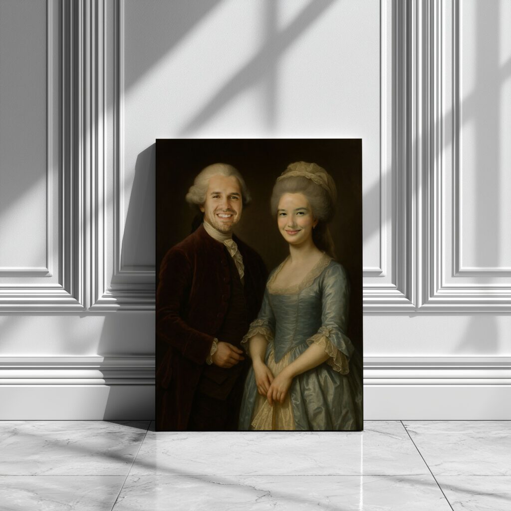 Portret na płótnie - Para na Salony prezent na wesele