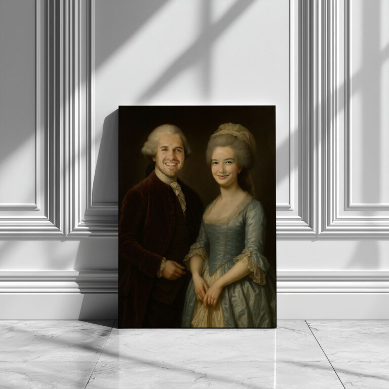 Portret na płótnie - Para na Salony prezent na wesele