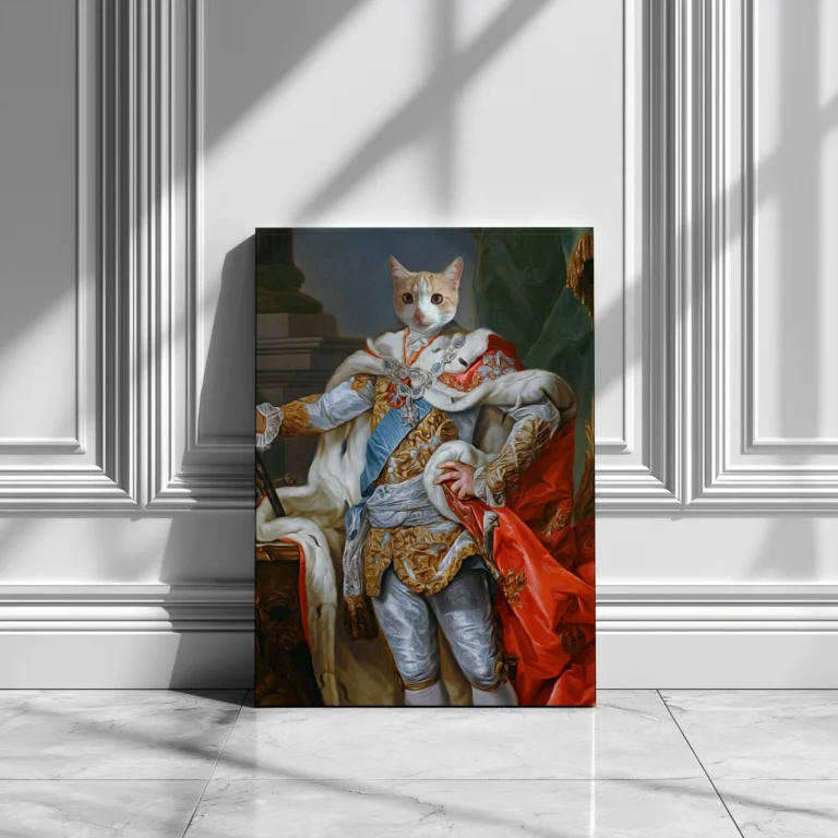 portret kota na płótnie - Pupil Poniatowski portret kota na zamówienie